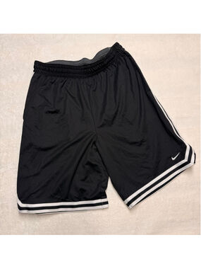 Men's Nike Dri-Fit Athletic Basketball Shorts Large Black White